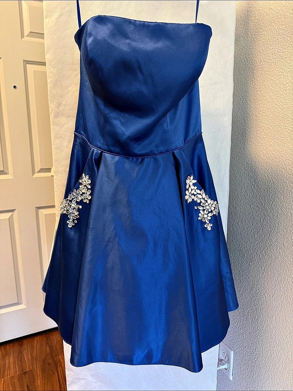 Blue Embellished Mini Dress Like New